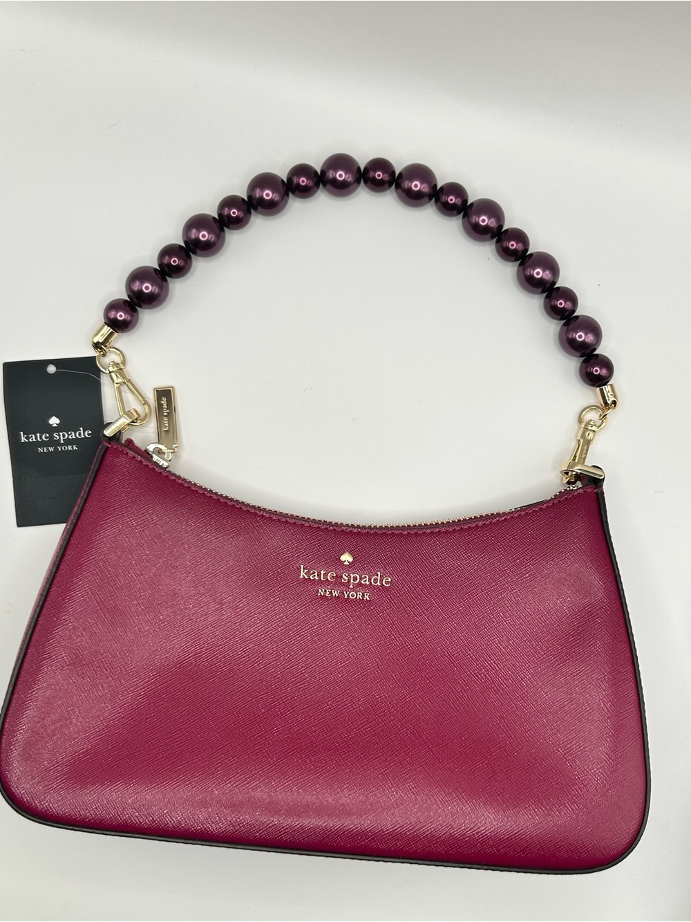 kate spade Madison Raspberry Faux Pearl Shoulder/Crossbody Bag